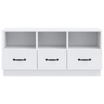 TV Cabinet with Drawer White 102 x 34.5 x 47 cm Engineered Wood
