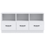 TV Cabinet with Drawer White 102 x 34.5 x 47 cm Engineered Wood - Rear View