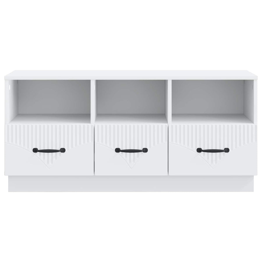 TV Cabinet with Drawer White 102 x 34.5 x 47 cm Engineered Wood