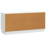TV Cabinet White 102 x 34.5 x 47 cm Engineered Wood - Low Angle