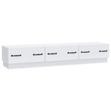 TV Cabinet with Drawer White 147 x 34.5 x 27 cm Engineered Wood