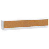 TV Cabinet with Drawer White 147 x 34.5 x 27 cm Engineered Wood - Low Angle