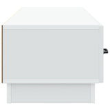 TV Cabinet with Drawer White 147 x 34.5 x 27 cm Engineered Wood - Close-Up Angle