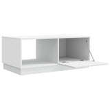 Coffee Table White 90 x 50 x 37 cm Engineered Wood - Top-Down View