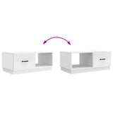 Coffee Table White 90 x 50 x 37 cm Engineered Wood - Extra Image
