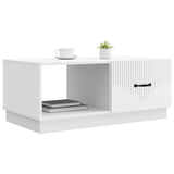 Coffee Table White 90 x 50 x 37 cm Engineered Wood