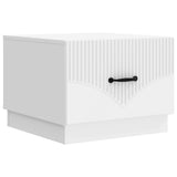 Coffee Table with Drawer White 49 x 50 x 37 cm Engineered Wood - Front View