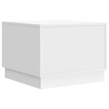 Coffee Table with Drawer White 49 x 50 x 37 cm Engineered Wood - Close-Up Angle