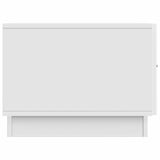 Coffee Table with Drawer White 49 x 50 x 37 cm Engineered Wood - Rear View