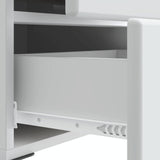Bedside Cabinet White 43 x 34.5 x 47.5 cm Engineered Wood - Extra Image