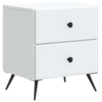 Bedside Cabinet White 43 x 34.5 x 47.5 cm Engineered Wood