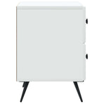 Bedside Cabinet White 43 x 34.5 x 47.5 cm Engineered Wood