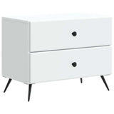 Bedside Cabinet White 62 x 34.5 x 47.5 cm Engineered Wood - Front View