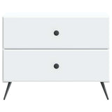 Bedside Cabinet White 62 x 34.5 x 47.5 cm Engineered Wood