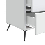 Bedside Cabinet White 43 x 41 x 66.5 cm Engineered Wood - Extra Image