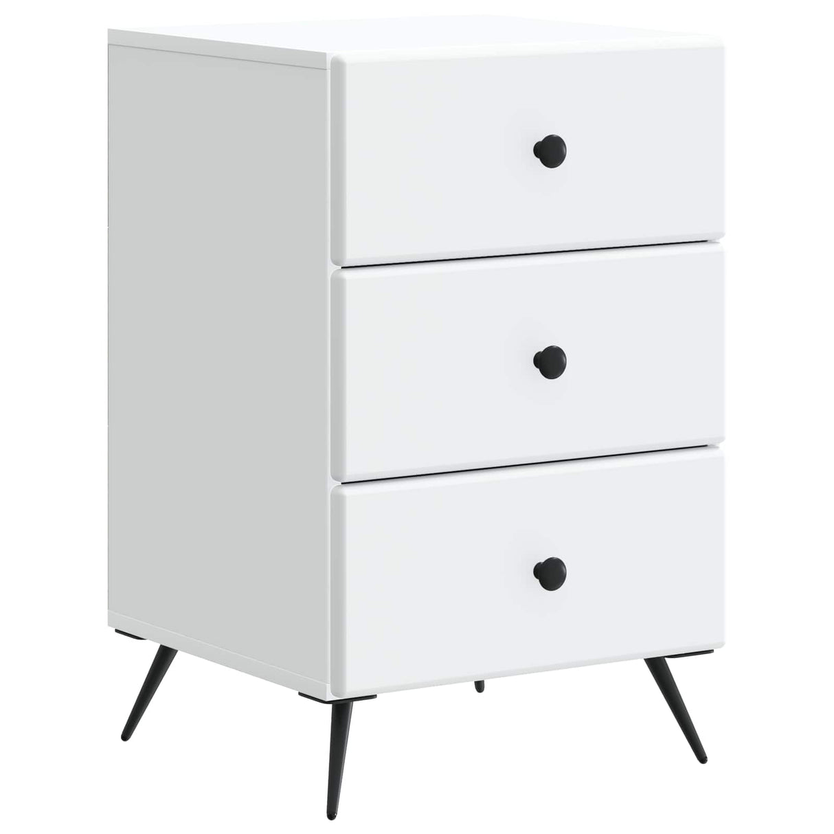 Bedside Cabinet White 43 x 41 x 66.5 cm Engineered Wood