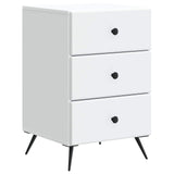 Bedside Cabinet White 43 x 41 x 66.5 cm Engineered Wood