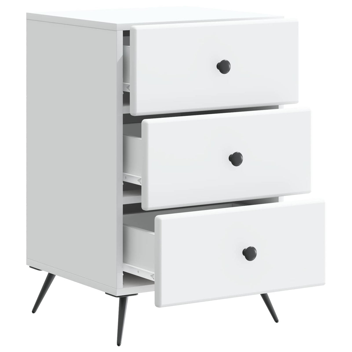Bedside Cabinet White 43 x 41 x 66.5 cm Engineered Wood