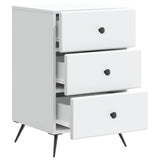 Bedside Cabinet White 43 x 41 x 66.5 cm Engineered Wood
