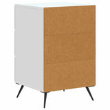 Bedside Cabinet White 43 x 41 x 66.5 cm Engineered Wood - Close-Up Angle