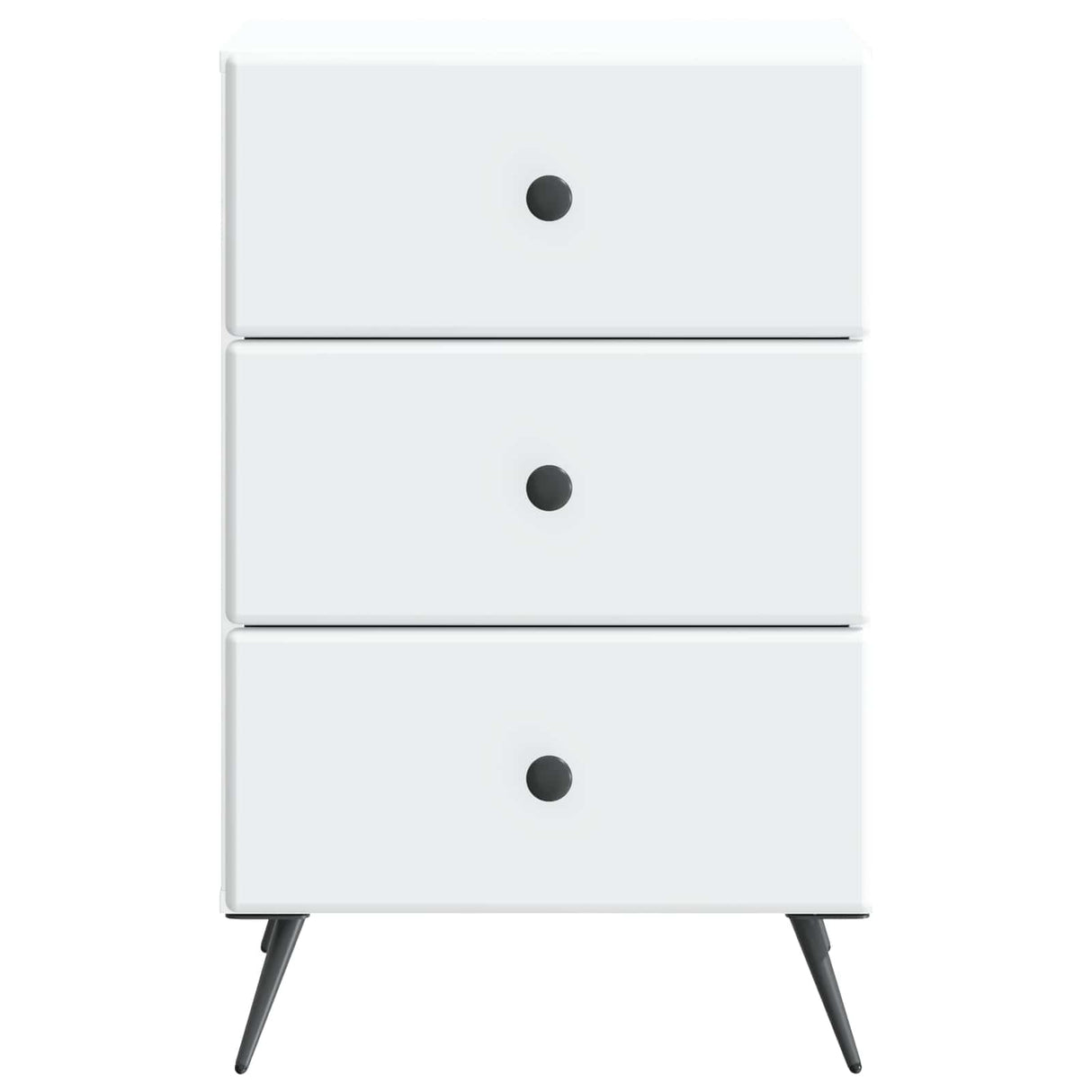 Bedside Cabinet White 43 x 41 x 66.5 cm Engineered Wood