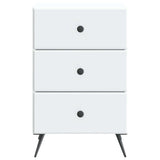 Bedside Cabinet White 43 x 41 x 66.5 cm Engineered Wood