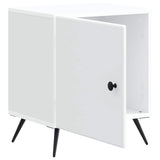 Bedside Cabinet White 43 x 34.5 x 50 cm Engineered Wood - Top-Down View