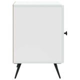 Bedside Cabinet White 43 x 34.5 x 50 cm Engineered Wood - Rear View