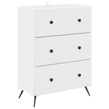 Drawer Cabinet White 66 x 34.5 x 90 cm Engineered Wood - Front View