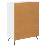 Drawer Cabinet White 66 x 34.5 x 90 cm Engineered Wood - Low Angle