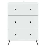 Drawer Cabinet White 66 x 34.5 x 90 cm Engineered Wood - Rear View