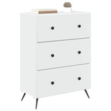 Drawer Cabinet White 66 x 34.5 x 90 cm Engineered Wood - Side View