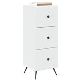 Drawer Cabinet White 33 x 34.5 x 90 cm Engineered Wood - Side View