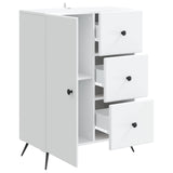 Sideboard with Drawer White 66 x 34.5 x 90 cm Engineered Wood