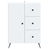 Sideboard with Drawer White 66 x 34.5 x 90 cm Engineered Wood - Rear View