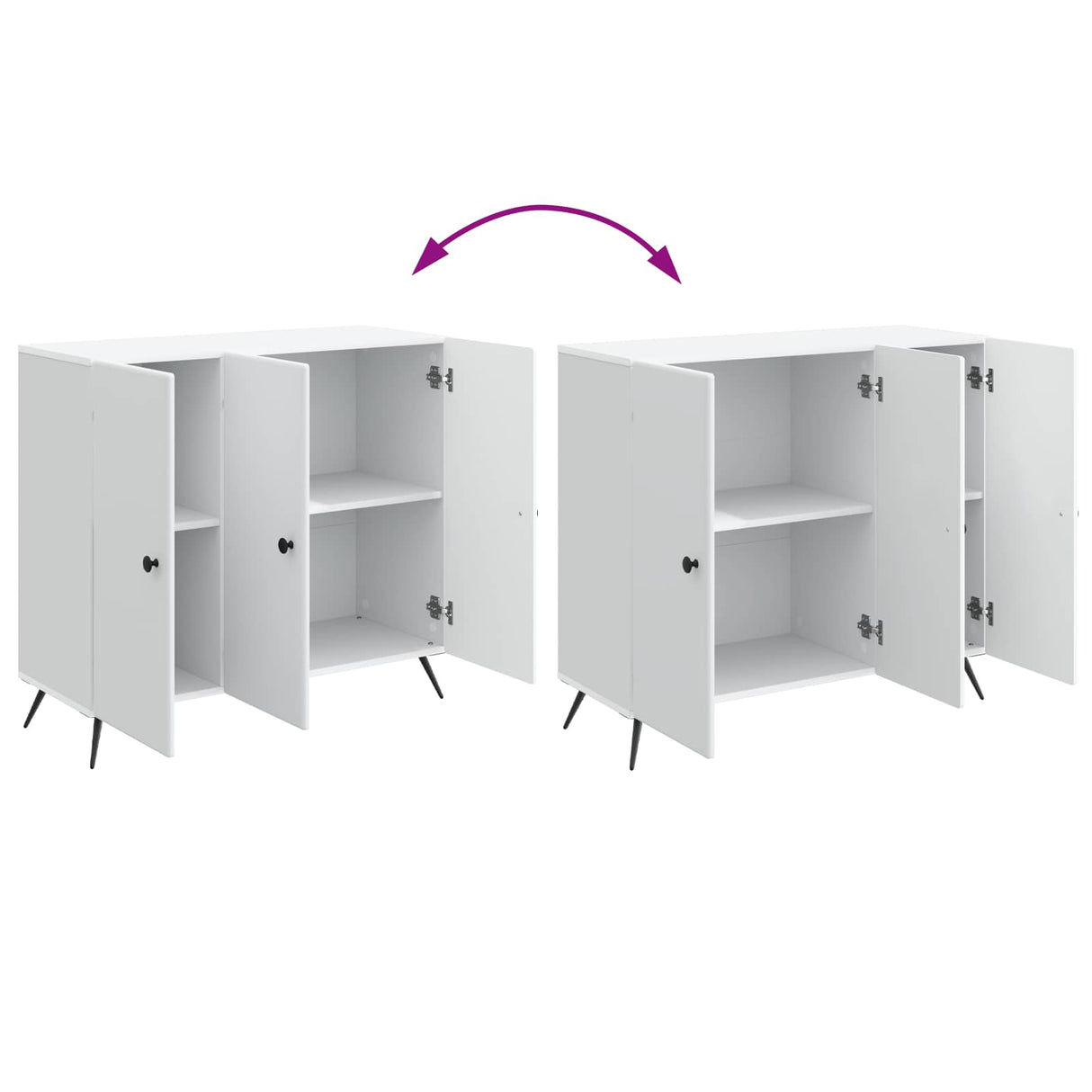 Sideboard White 89 x 34.5 x 80 cm Engineered Wood
