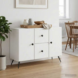 Sideboard with Drawer White 89 x 34.5 x 60 cm Engineered Wood - Top-Down View