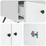 Sideboard with Drawer White 66 x 34.5 x 95 cm Engineered Wood