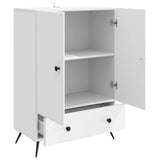 Sideboard with Drawer White 66 x 34.5 x 95 cm Engineered Wood - Top-Down View