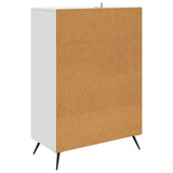 Sideboard with Drawer White 66 x 34.5 x 95 cm Engineered Wood - Close-Up Angle