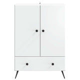 Sideboard with Drawer White 66 x 34.5 x 95 cm Engineered Wood
