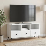 TV Cabinet with Drawer White 102 x 34.5 x 50 cm Engineered Wood