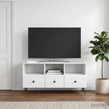 TV Cabinet with Drawer White 102 x 34.5 x 50 cm Engineered Wood - Top-Down View