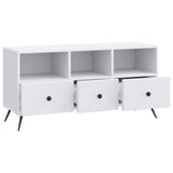 TV Cabinet with Drawer White 102 x 34.5 x 50 cm Engineered Wood - 45-Degree Angle