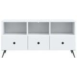 TV Cabinet with Drawer White 102 x 34.5 x 50 cm Engineered Wood