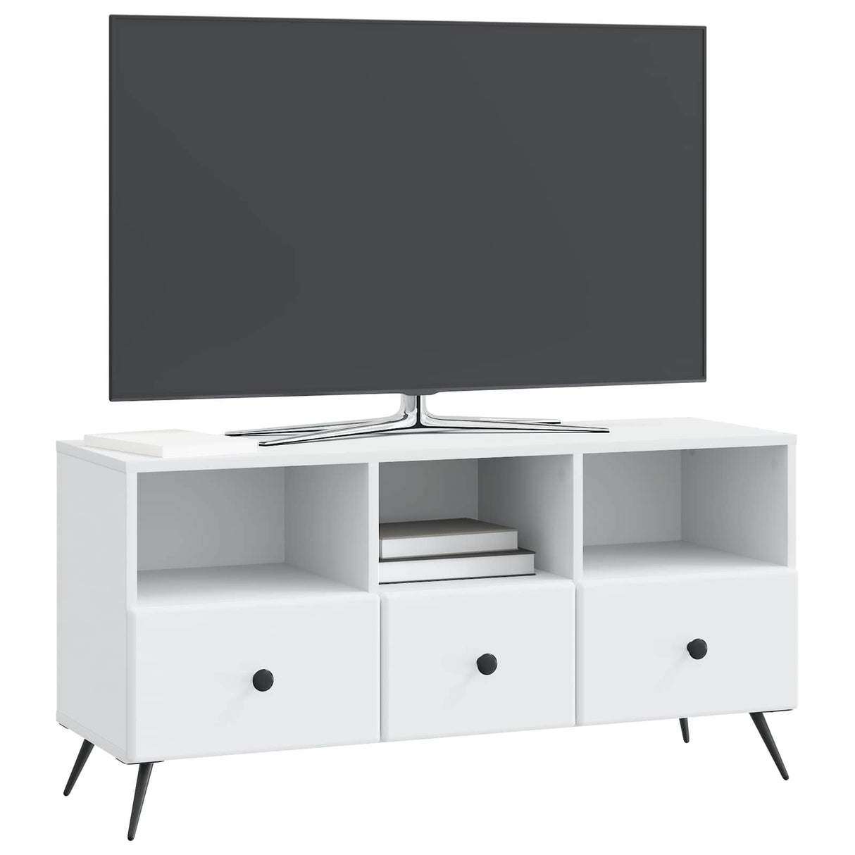TV Cabinet with Drawer White 102 x 34.5 x 50 cm Engineered Wood