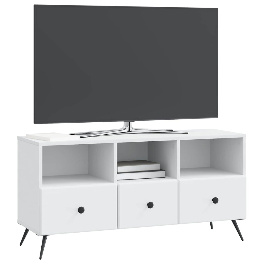 TV Cabinet with Drawer White 102 x 34.5 x 50 cm Engineered Wood