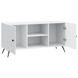 TV Cabinet White 102 x 34.5 x 50 cm Engineered Wood - 45-Degree Angle