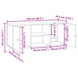 TV Cabinet White 102 x 34.5 x 50 cm Engineered Wood