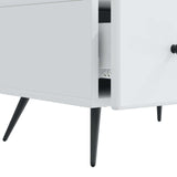 TV Cabinet with Drawer White 147 x 34.5 x 30 cm Engineered Wood